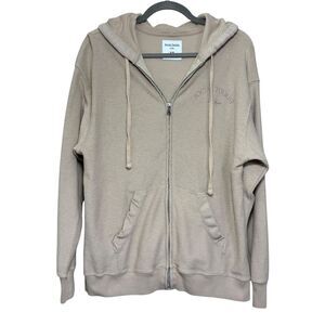 Social Tourist A & F‎ Hooded Jacket XS Abercrombie & Fitch Reverse Weave Neutral